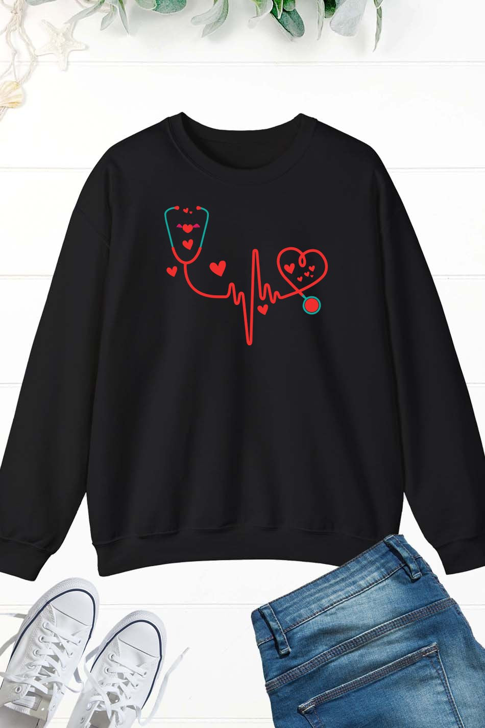 Heart Day Nurse Sweatshirt
