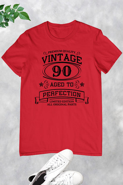 Vintage 90 Aged to Perfectionn Birthday Gift Tees