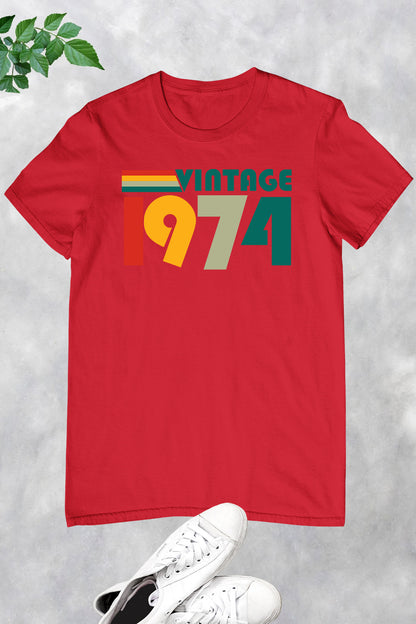 50th Birthday Gifts 2024 Vintage 1974 T Shirt