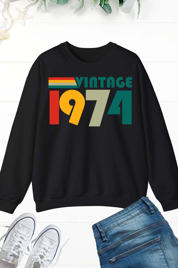 50th Birthday Gifts 2024 Vintage 1974 Sweatshirt