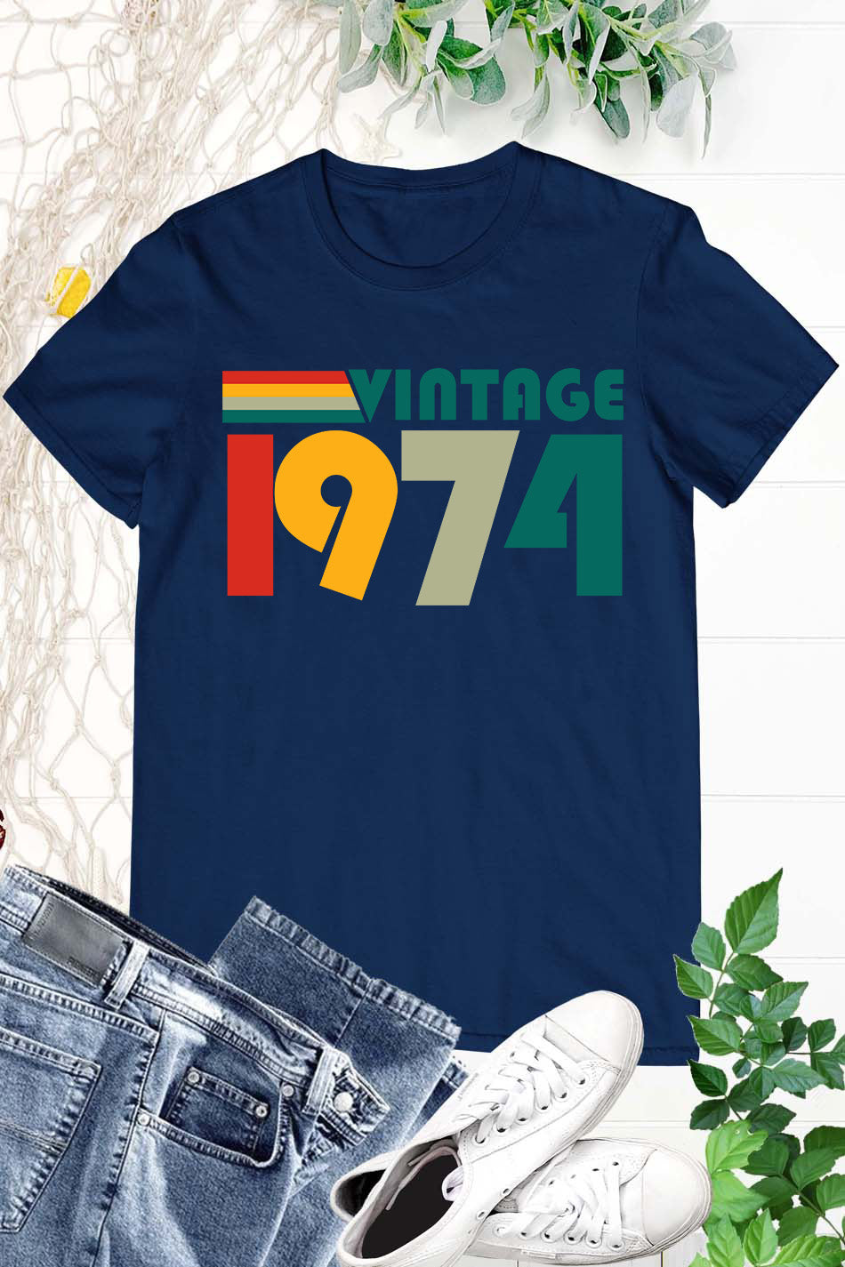 50th Birthday Gifts 2024 Vintage 1974 T Shirt