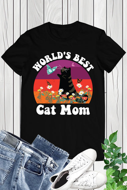 World's Best Cat Mom Retro Vintage Shirt