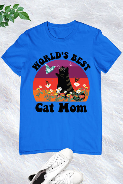 World's Best Cat Mom Retro Vintage Shirt