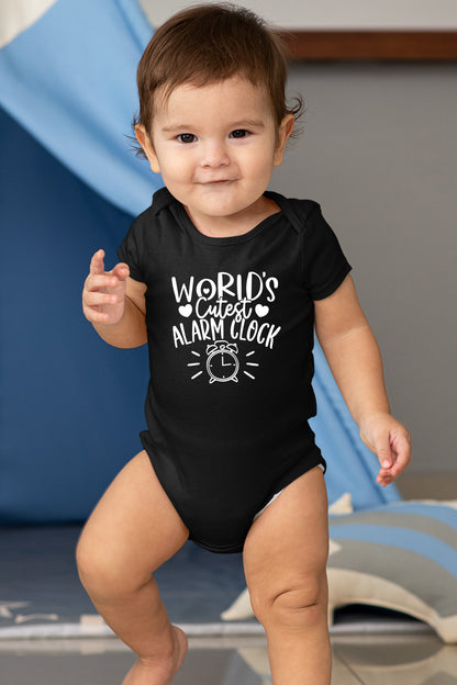 World's Cutest Alarm Clock Baby Bodysuit