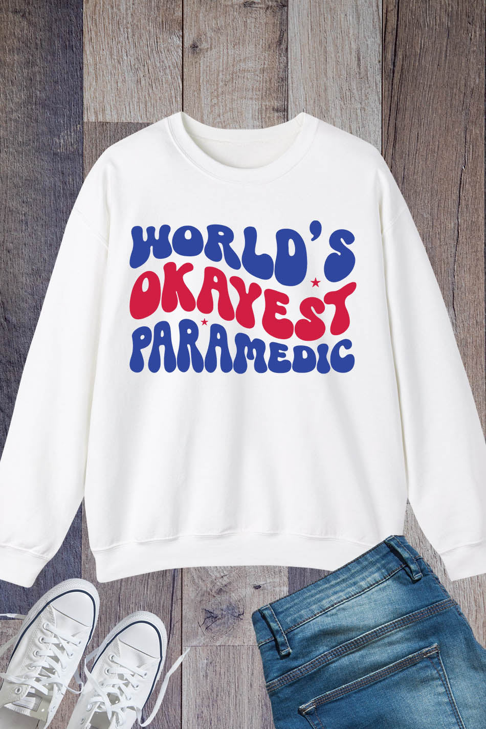 World’s Okayest Paramedic Retro Sweatshirt