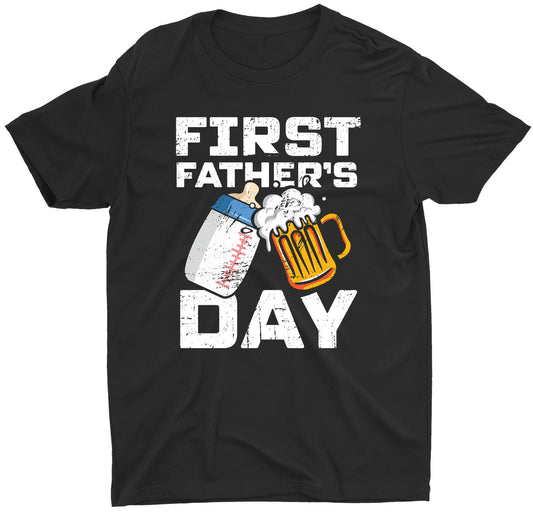 first-fathers-day-custom-short-sleeve-beer-dad-t-shirts