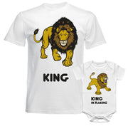 Father Daddy Daughter Dad Son Matching T shirts Lion King & King In Making