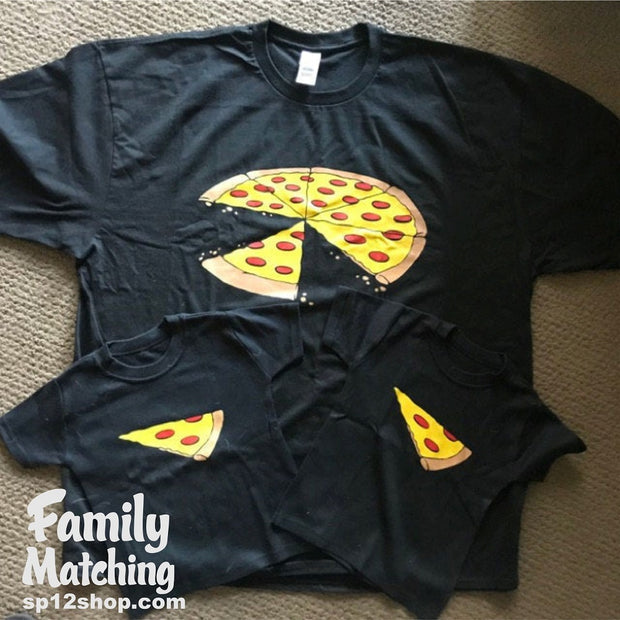 Two Slices Missing Pizza Family Matching T Shirts