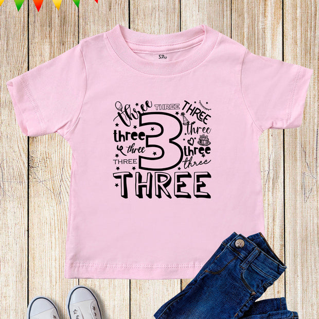 3rd Birthday Kids T Shirts