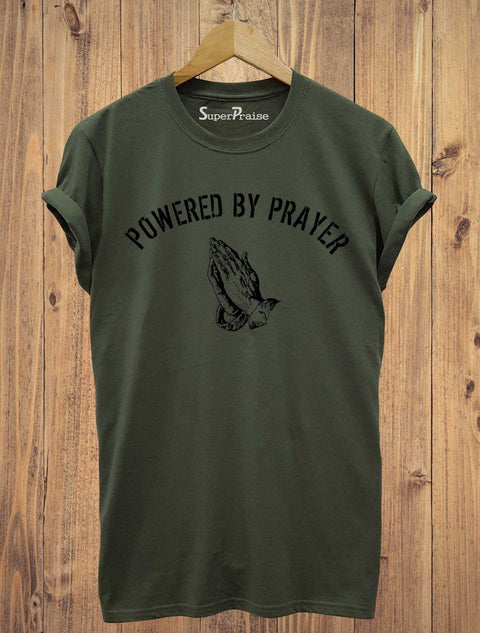 Powered By Prayer Christian T Shirt