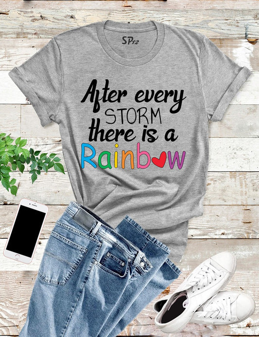 After-Every-Strom-Rainbow-T-Shirt -Grey
