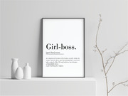 Girl Boss Definition Art Prints