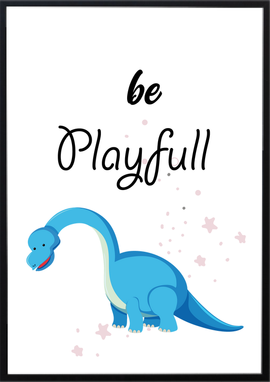 Be Playful Dinosaur Nursery Art Prints