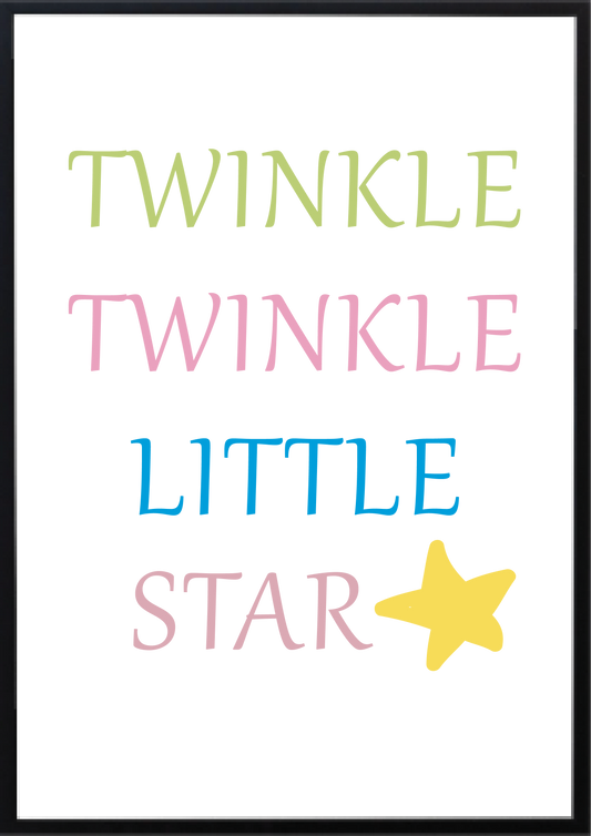 Twinkle Twinkle Little Start Nursery Wall Art Prints