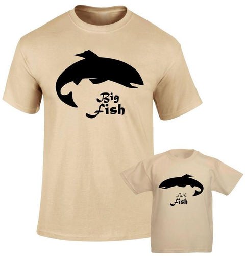 Big Fish Small Fish Graphic  Family Matching T shirt