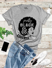 Black-Girl Power-T-Shirt-Grey