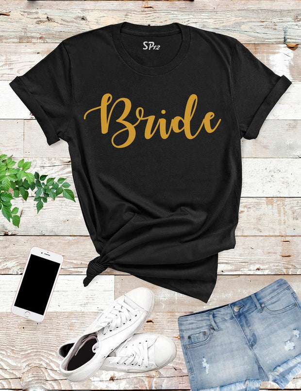 Bride-Gold-T- Shirt-Black