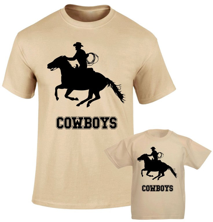Cowboy Texas Rangers Horse Riders Family Matching T shirt