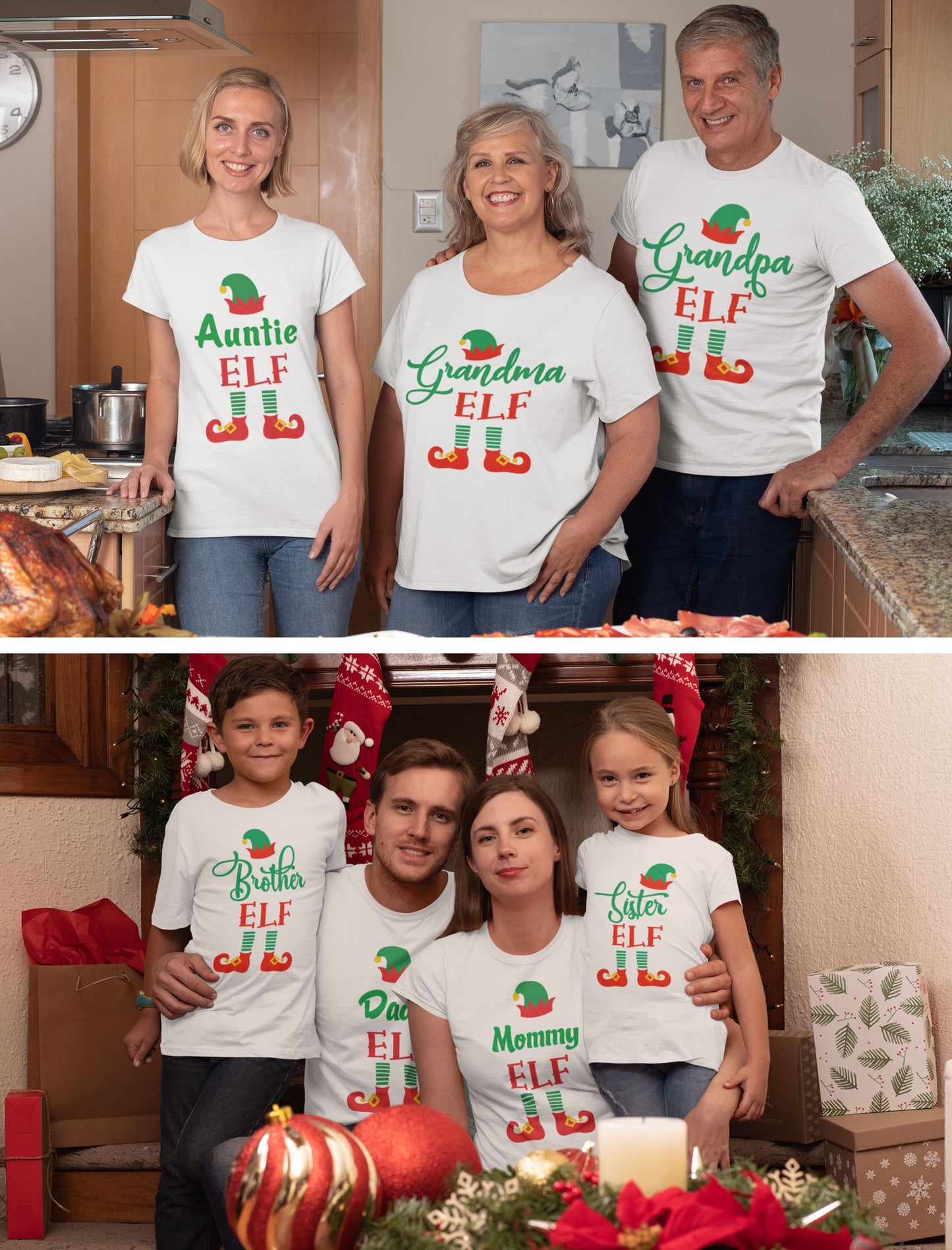 Elf Matching Family Christmas T Shirt