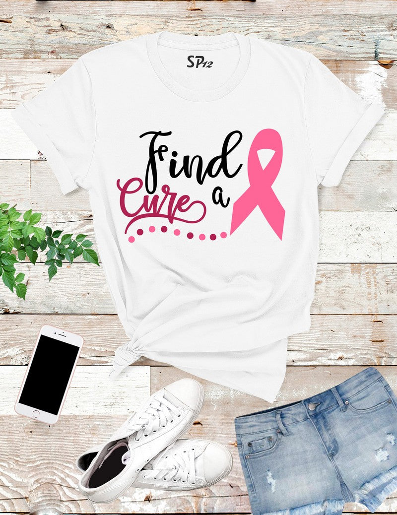 Find-A-Cure-Breast-Cancer-T-Shirt-White