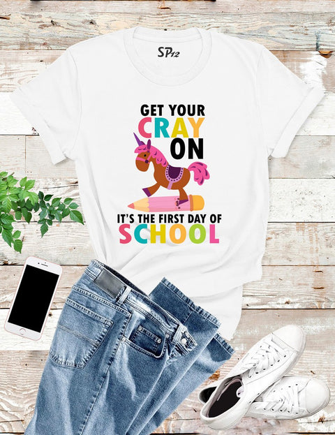 First-Day-of-School-Crayon-T-Shirt-White
