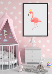 Flamingo Nursery Wall Art Prints