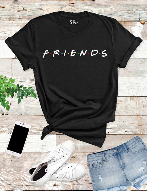 Friends-T-Shirt-Black