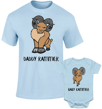 Father Daddy Daughter Dad Son Matching T shirts Daddy Baby Rammer Ram