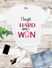 Hard-fought-And-I-Won-Breast-Cancer-T-Shirt-Pink-White
