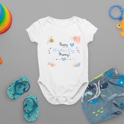 Happy First Mother's Day Mummy Baby Bodysuit