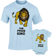 Father Daddy Daughter Dad Son Matching T shirts The Pride King King's Pride