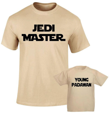 Jedi Master Young Padawan Family Matching T shirt