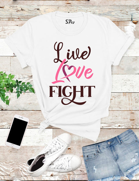 Love-Live-Fight-Breast-Cancer-T-Shirt-White