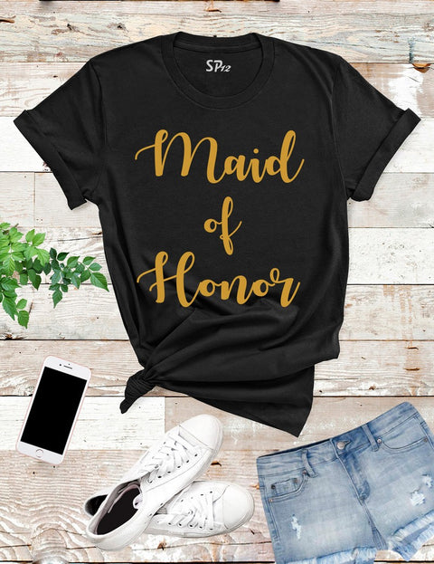 Maid-of-Honor-T-Shirt-Black