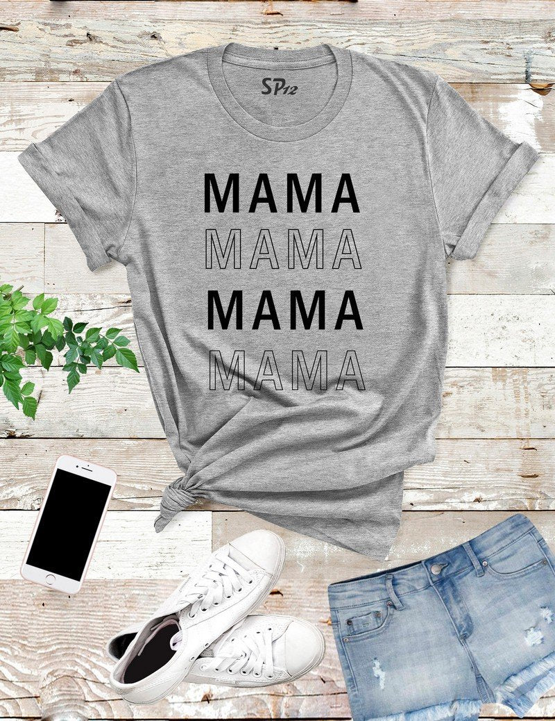 Mama-life-T -Shirt-Grey