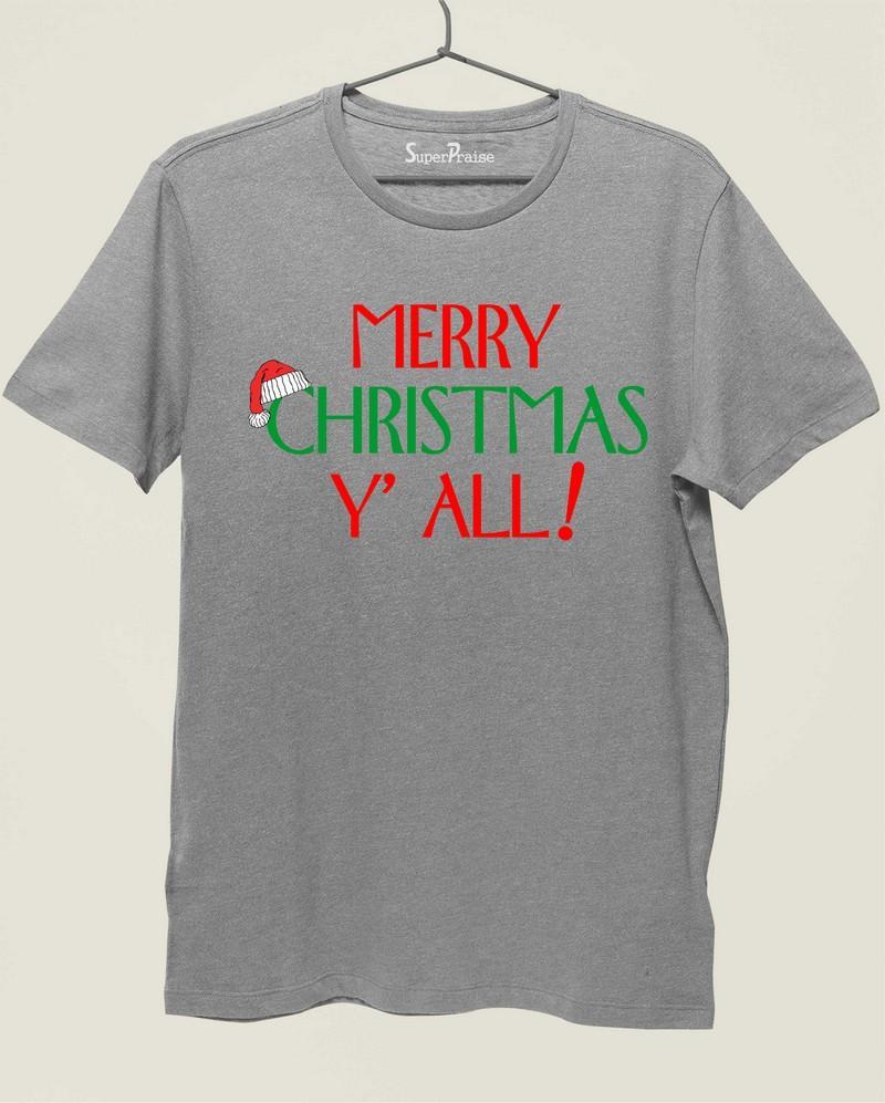 Christian T Shirt Merry Christmas Y' All Holiday