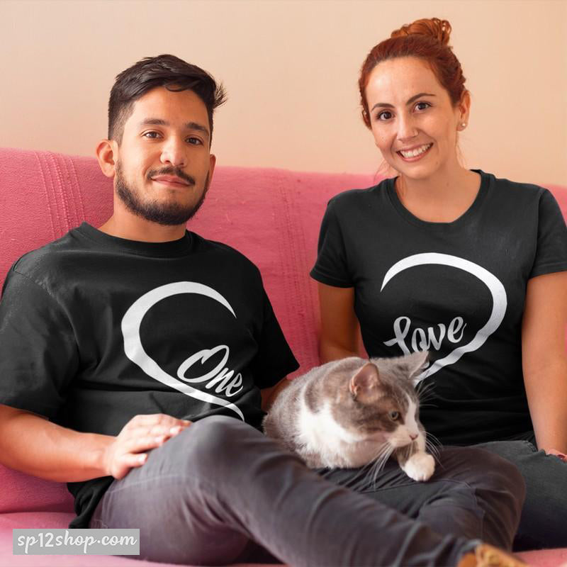 Matching Couples T Shirts One Love Heart His And Hers Wedding Outfits