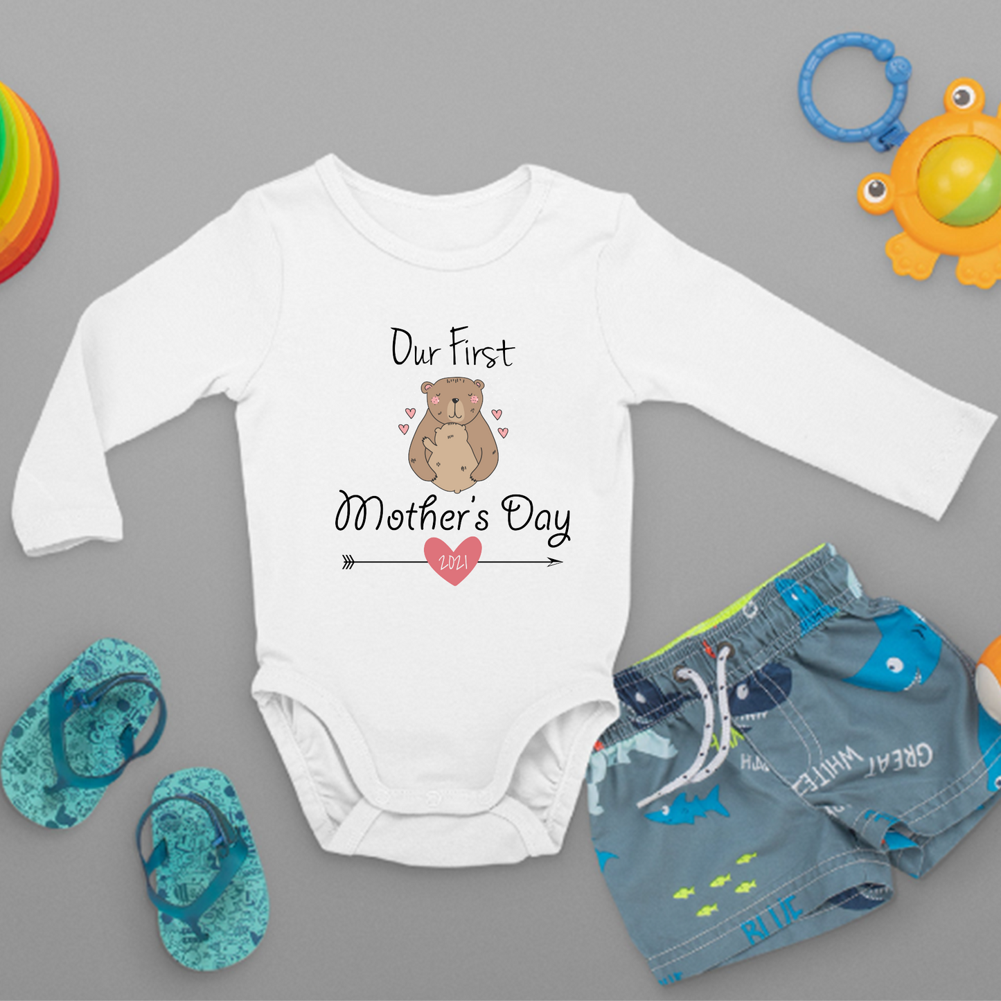 Our First Mother's Day Cute Baby Bodysuit