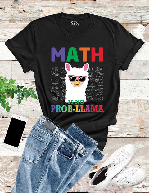 Prob-Llama-Funny-Math-T-Shirt-Black