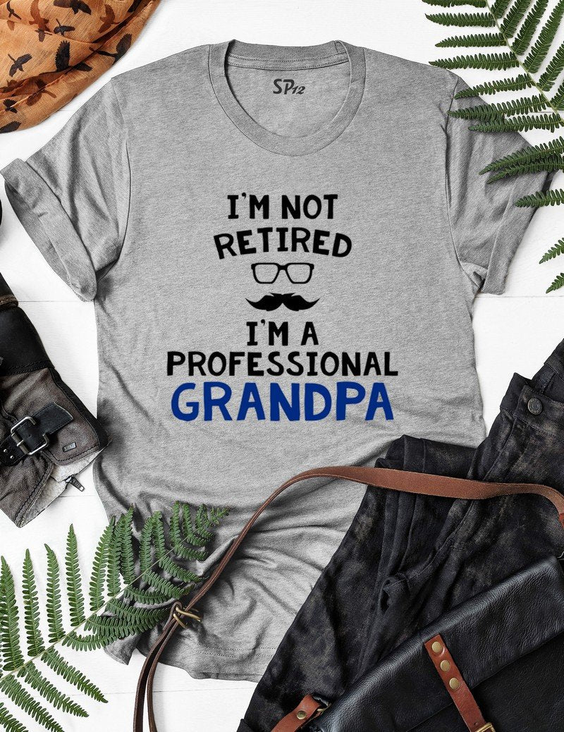 Retired-Professional-Grandpa-T-Shirt-Grey