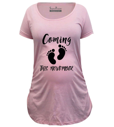 Coming This November Baby Maternity T Shirt