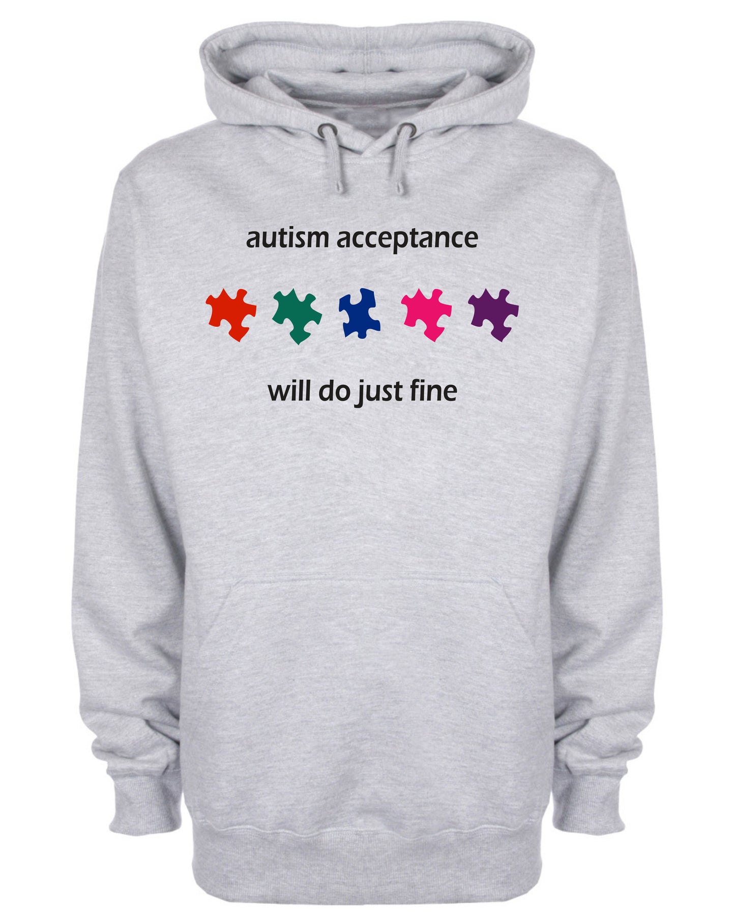 Autism Acceptance Will Do Just Fine Puzzle Hoodie