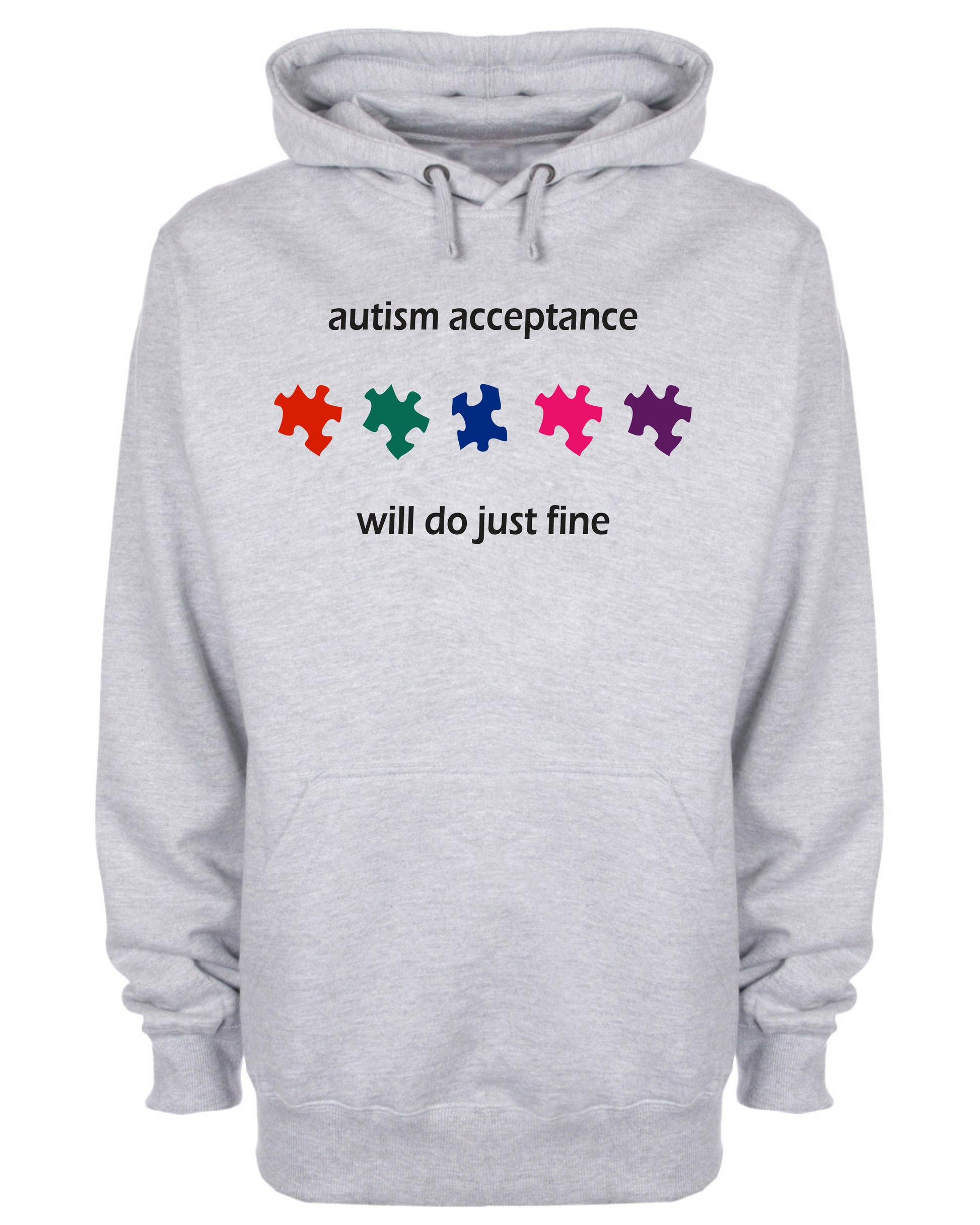 Autism Acceptance Will Do Just Fine Puzzle Hoodie
