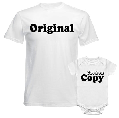 Father Daddy Daughter Dad Son Matching T shirts Bodysuit Original Carbon Copy