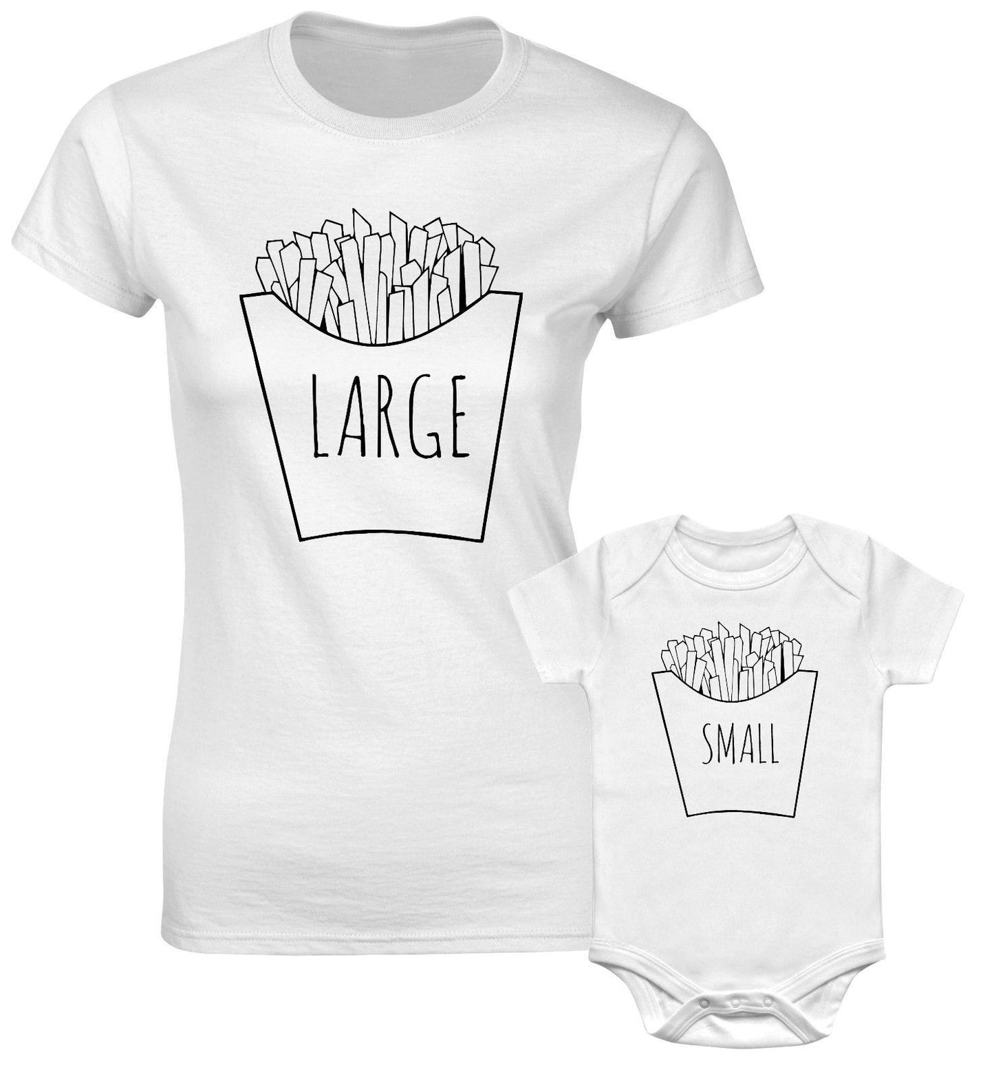 Large Chips Small Chips Mom Son Mother Daughter Matching T shirts