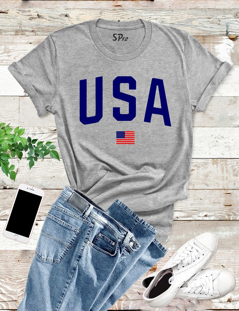 USA-Flag-T-Shirt-Grey
