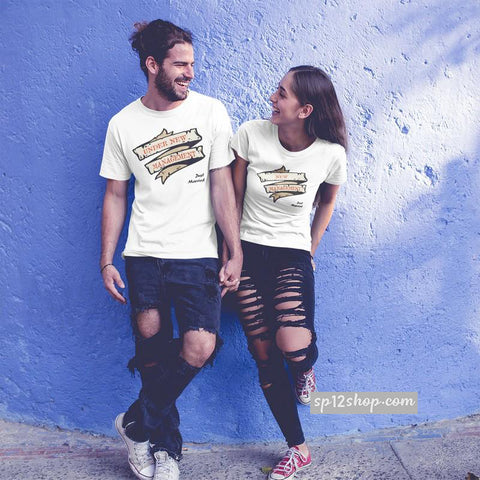 Matching Couple T shirt Under New Management Just Married Wedding