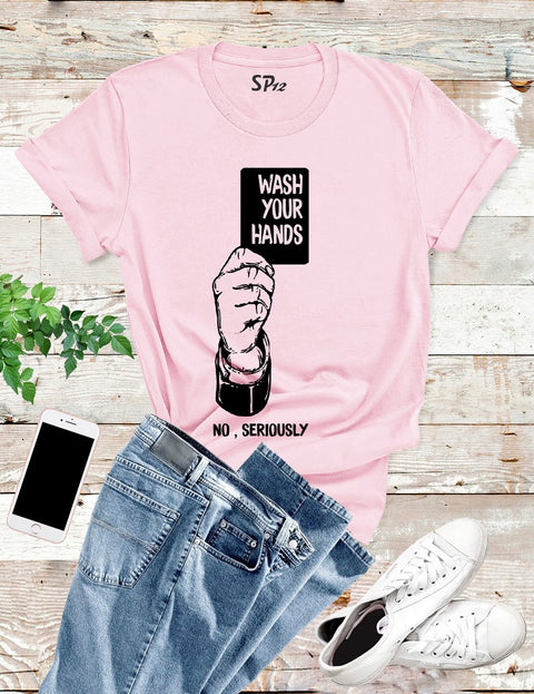 Wash-Your-Hand-T-Shirt-Pink
