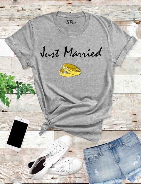 Wedding-Ring-Just -Married-T-Shirt-Gary