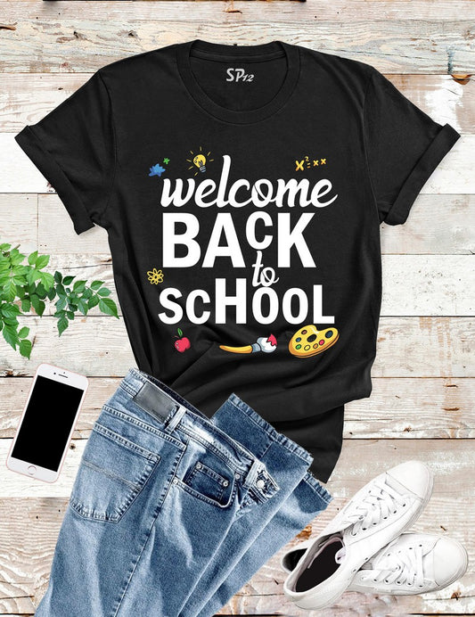 Welcome-Back-To-School-T-Shirt-Black